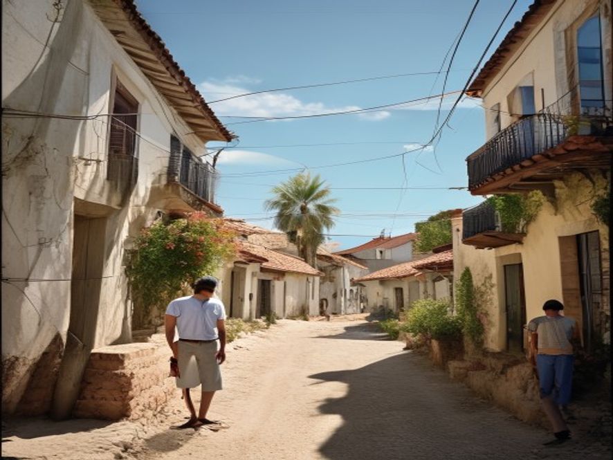 Un vecino de La Granja de la Costera lleva once años caminando siempre por la sombra del mismo lado de la calle